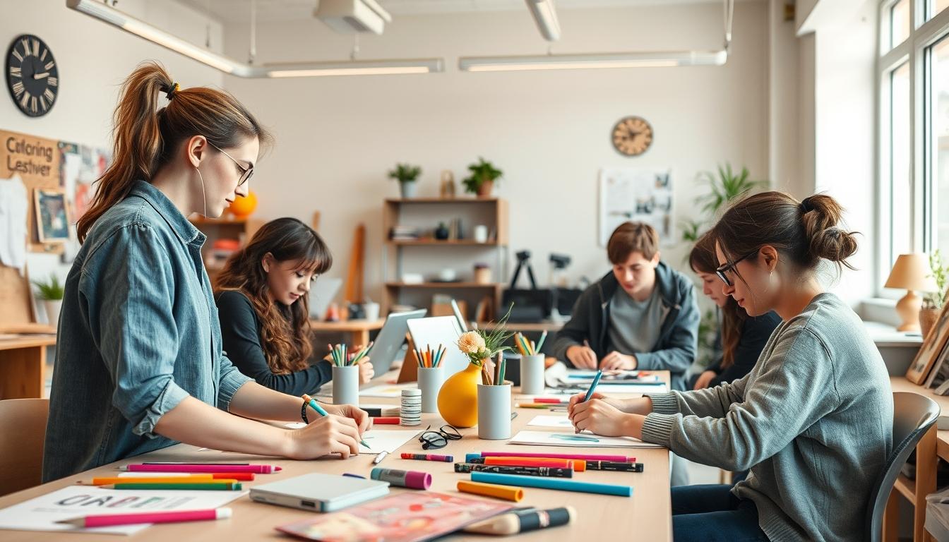 Student preparing for exams with study materials