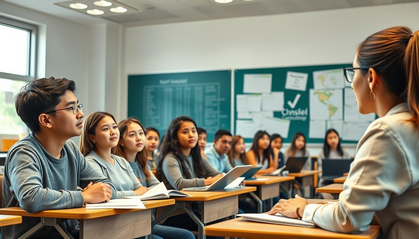 Student developing practical and academic skills